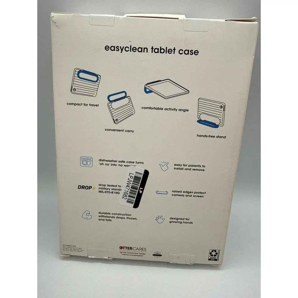 OtterBox EasyClean Tablet Case Kids iPad Mini 6th Gen Red New Dishwasher Safe
